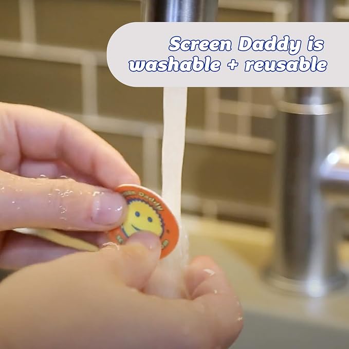 Scrub Daddy, Screen Daddy - Multi-color, Multi-use Microfiber Cleaning Pads for Electronic Screens With Convenient Storage, Scratch Free, Streak Free, Reusable and Washable, 3ct