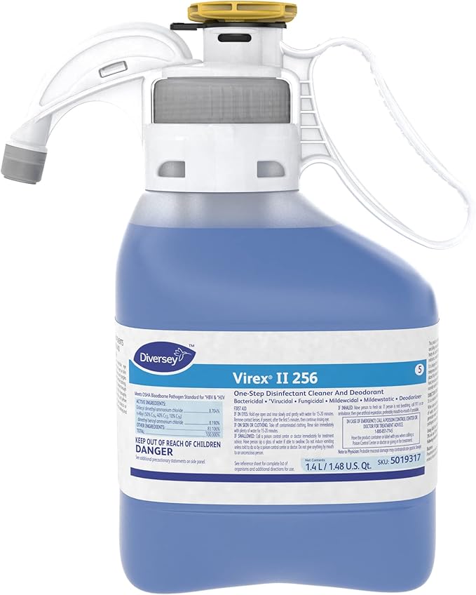 VIREX Diversey II 256 Disinfectant Cleaner SmartDose, 1.4 L, 2 Pk