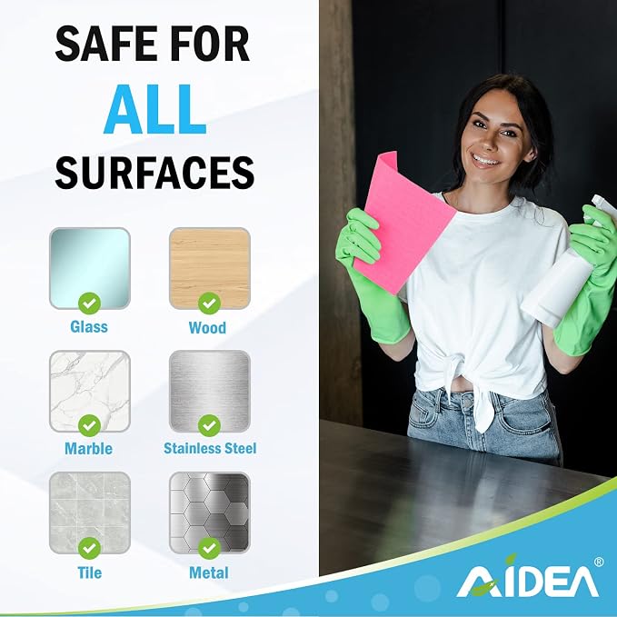 AIDEA Swedish Dishcloths for Kitchen-10PK, Reusable Paper Towels 7" x 6" | Absorbent Sponge Dish Cloth, Dish Rags for Washing Dishes, Swedish Dish Towels for Home, Kitchen, Glasses Wipes