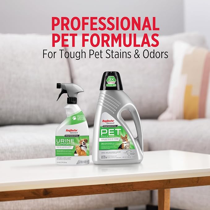 Rug Doctor Mighty Pro X3 Commercial Carpet Cleaner with Pet Cleaner Bundle | Includes 48 oz Pet Stain & Odor Solution and 22 oz Urine Eliminator Spray for Tough Pet Stains and Odors.