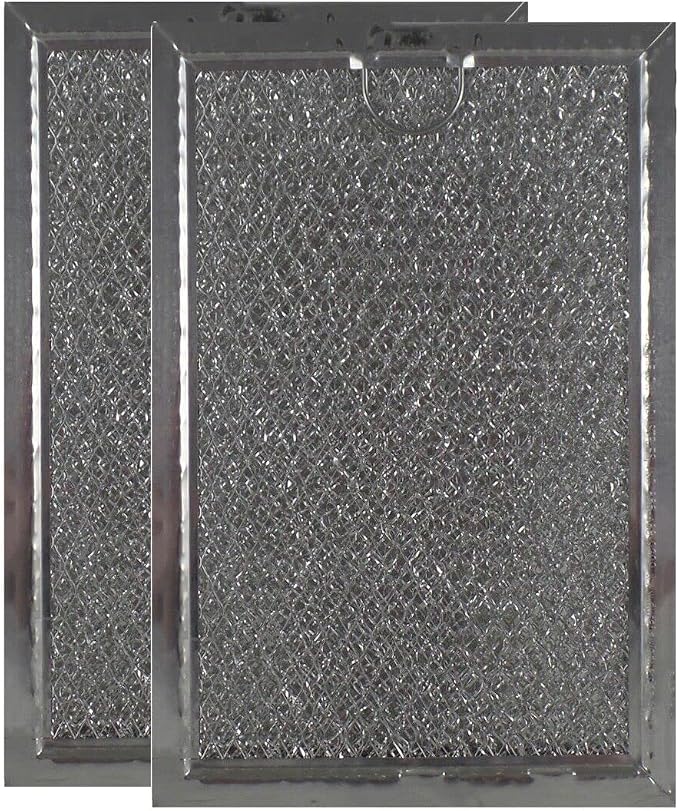 Aluminum Mesh Microwave Oven Grease Filter Replacement for GE Fits for GE AH228019 Aluminum Mesh Grease Microwave Filter Replacements, 5" x 7-5/8" x 3/32", 2-Pack