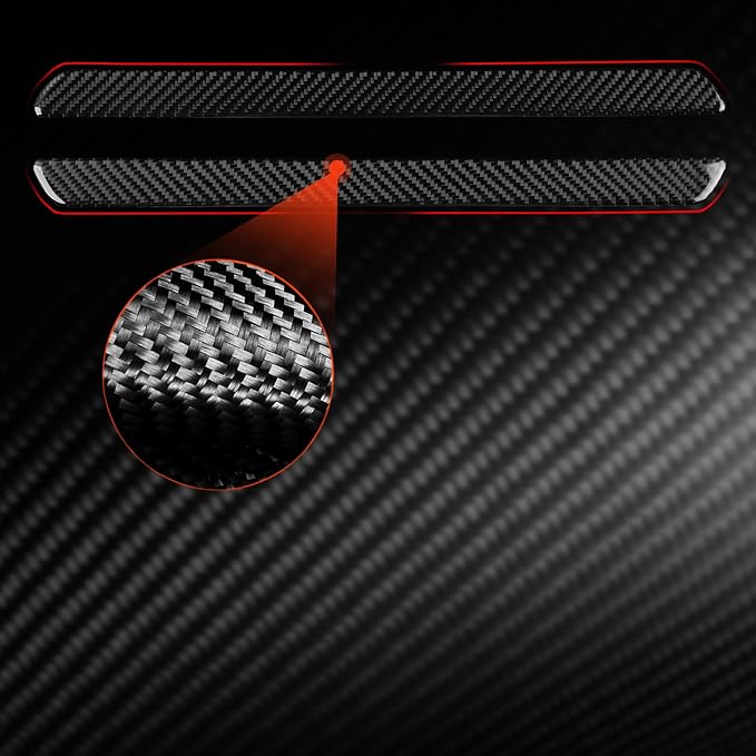 Carbon Fiber Door Sill Guard Stickers Fit for Audi A3 8Y S3 2021-2025 | Door Sill Guard Protections Trim Scuff Plate Decorations | Accessories | Anti-scratch | Self-adhesive