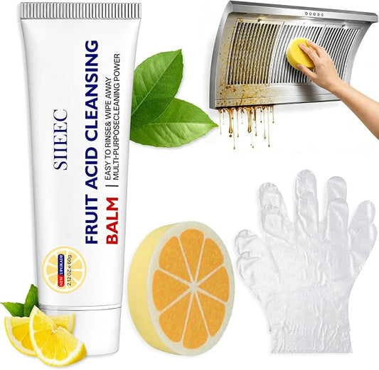 SIIEEC Quartz Countertop Stain Remover Cream & Deep Cleaner, Fruit Acid Cleaning Balm | Removes Coffee, Water, Grease & Food Stains | Non-Abrasive, Scratch-Free