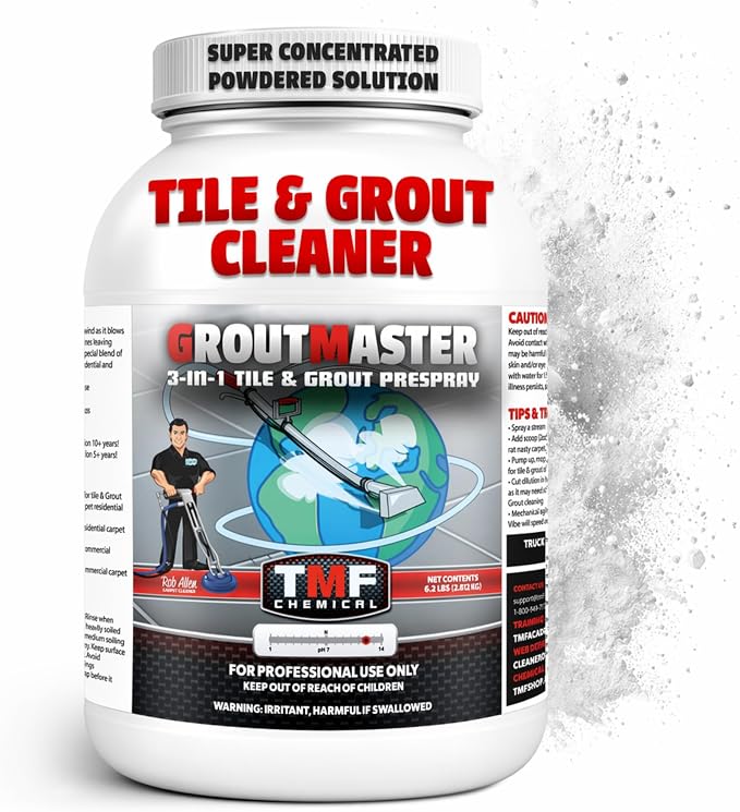 TRUCK MOUNT FORUMS GroutMaster Tile and Grout Cleaner Solution, 6.5 lbs | Fast-Dissolving Heavy Duty Grout Cleaner Solution, Removes Stains, Grease, and Tough Dirt for Residential & Commercial Use
