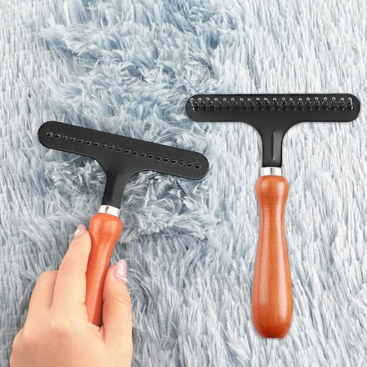 Carpet Rake for Restoration - Shag Rug Groomer and Hair Cleaner Suitable for Carpets (4.3 Inch Width, 1 Piece)