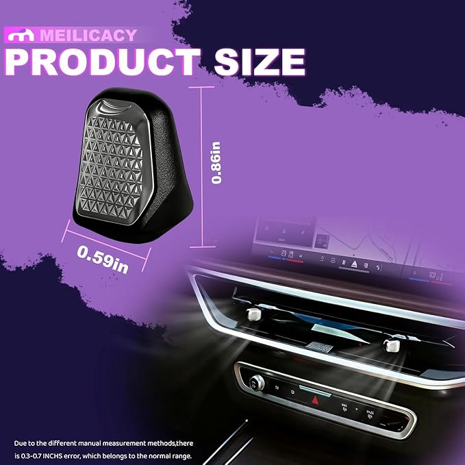 Air Vent Outlet AC Control Knob Fit for BMW X5 G05 G18 X6 G06 X7 G07 XM G09 2023 2024 2025, Dash Panel Air Grill Trim Replace 64225A23597 64225A27360 Front Dash Vent Outlet Clip