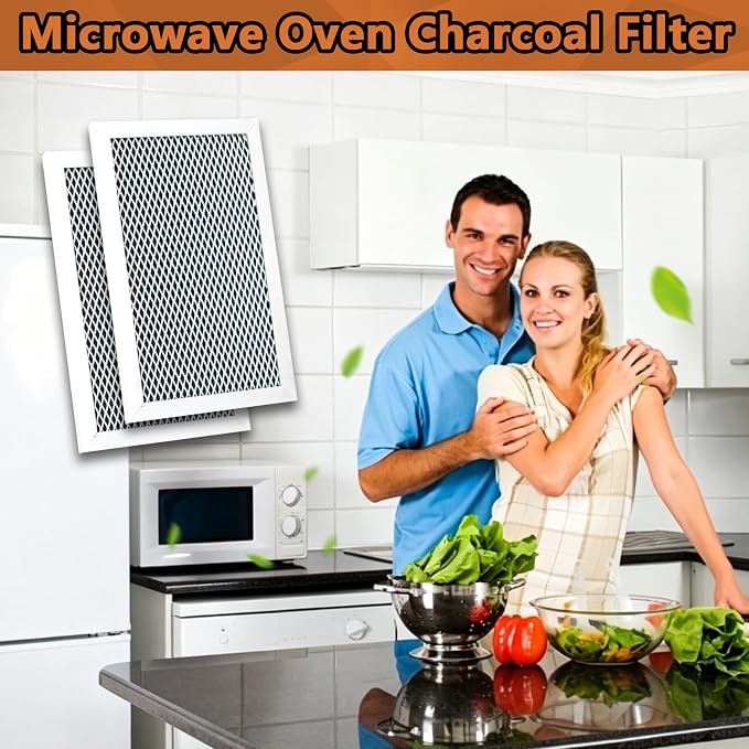 2 Pack Microwave Charcoal Filter Replacement for GE JVM6175 Series, Compatible with JVM6175EK5ES JVM6175SK5SS JVM6172SK5SS JVM6175DK5WW JVM6175YK5FS, Vent Hood Filter