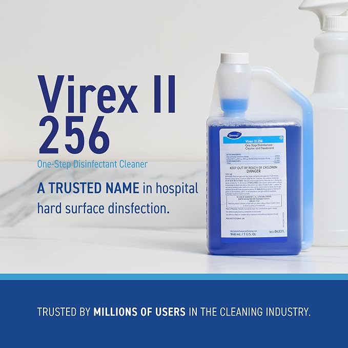 VIREX Diversey II 256 Disinfectant Cleaner AccuMix, 32 oz, 6 Pack