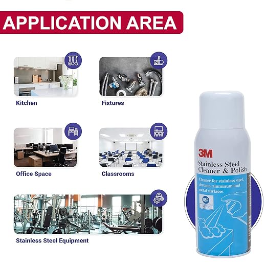 3M Stainless Steel Cleaner and Polish, 21 oz Aerosol