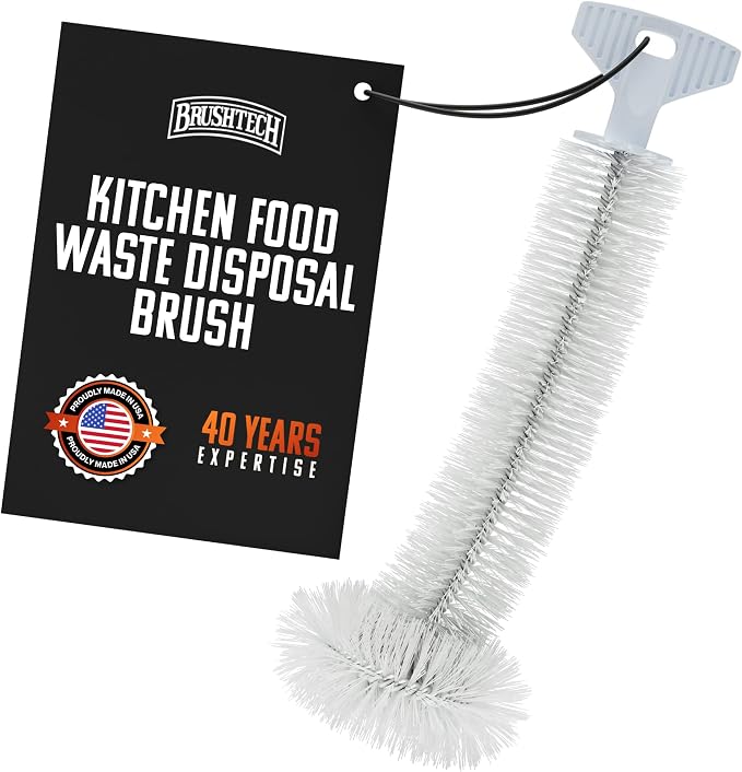 BRUSHTECH – Kitchen Waste Food Disposal Brush – White