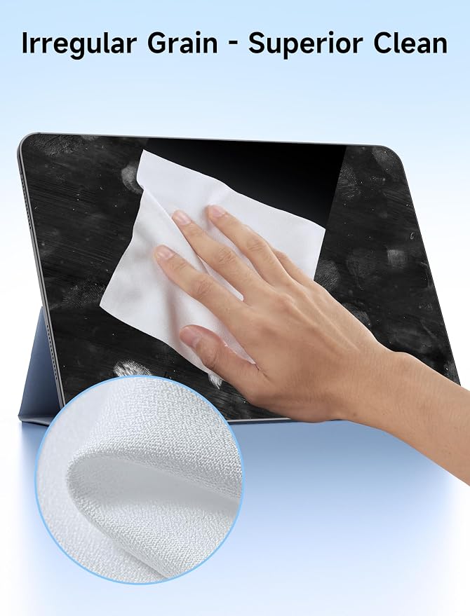 JSAUX 50 Pack Microfiber Cleaning Cloth (6x6 in) for Eyeglasses Lens Screen | Eye Glass Disposable microfiber clean cloth safe for Switch 2/camera/iPad/iPhone/phone/Steam Deck/TV screen/lens/glasses