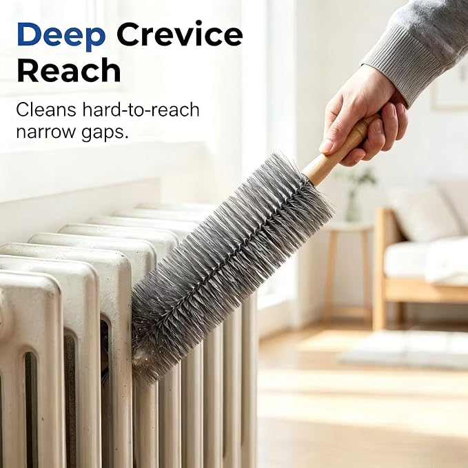 Bendable Microfiber Fan Cleaner Brush, Reusable Cobweb Duster, Washable Dust Remover for Electric Fan, Air Vents, Blinds, Curtains, Ceiling & Car Household Dust Cleaning Tool (2PCS)