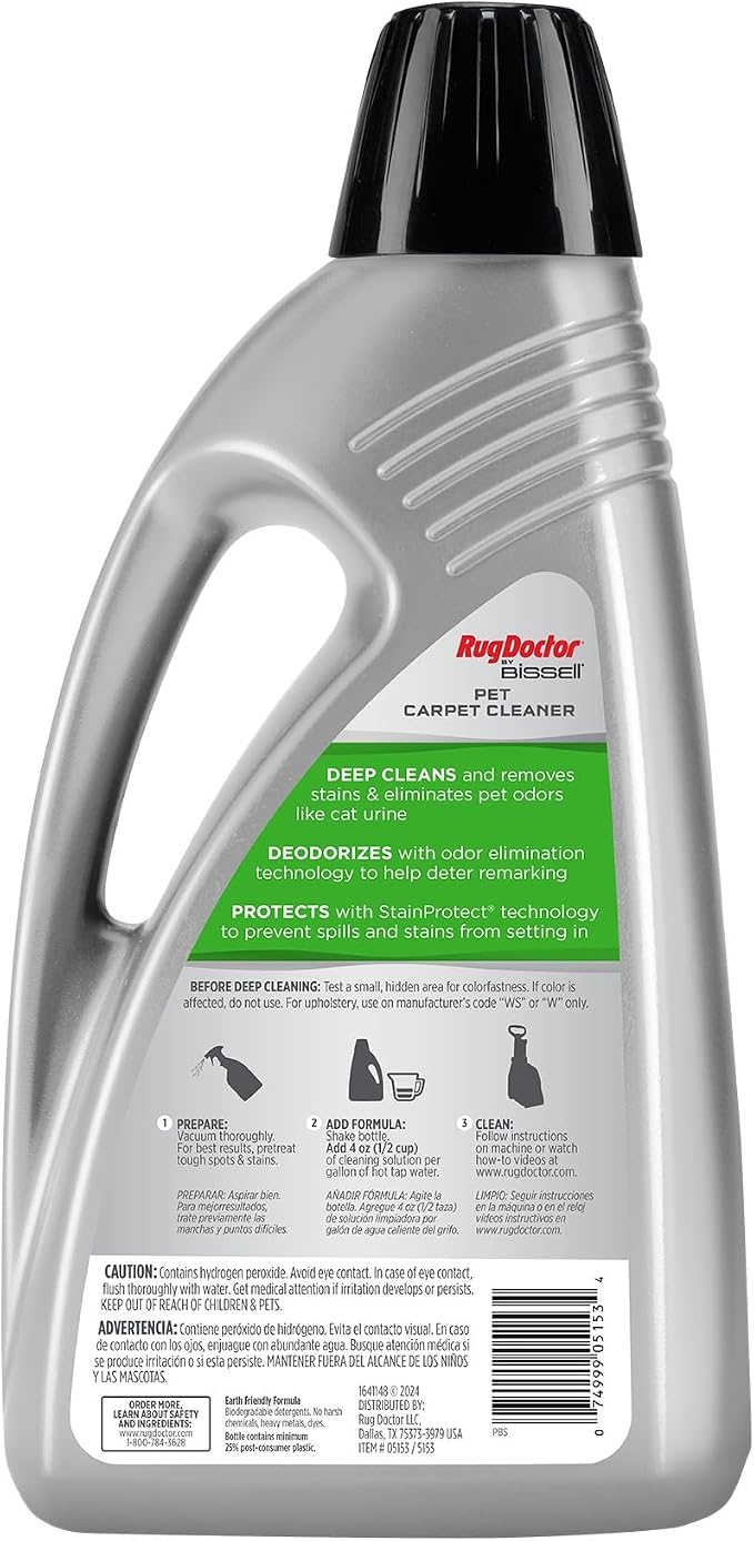 Rug Doctor by BISSELL Pet Deep Carpet Cleaner Solution 80 oz