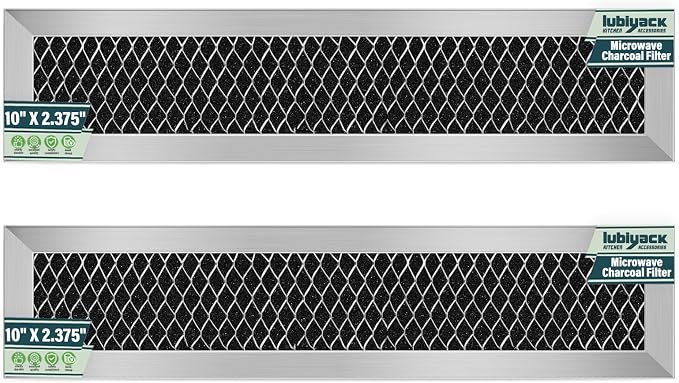 4Pcs JX81L WB02X11550 Microwave Charcoal Filter Replacement, Microwave Filter Replacement for GE 10" x 2.375" Air Carbon Filter