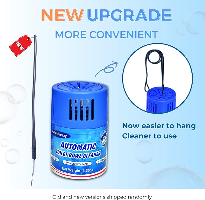 Automatic Toilet Bowl Cleaner Bottles, 2 Pack In-Tank Toilet Cleaner for Stain Build-Up Prevention, Blue Long-Lasting Toilet Tank Cleaner, Septic Safe, Fresh Scent, Up to 3 Months Each