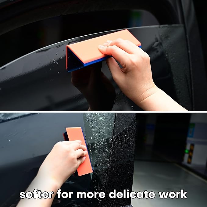 NEWISHTOOL 2 Pack Rubber Squeegee (5-Inch Replacement Blade, No Handle) | Window Tint Squeegee for Water Removal, Windshield Rear Back Glass Cleaning, PPF Installing and Window Film Application