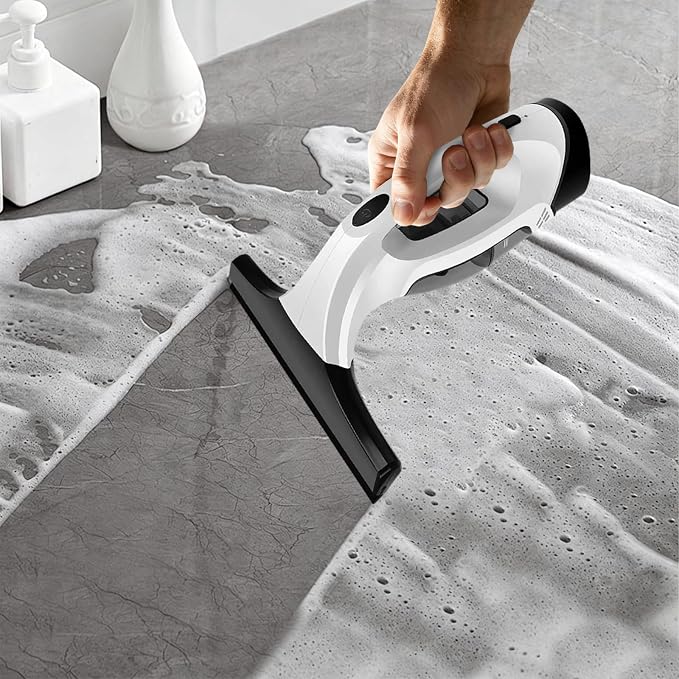 Electric Window Cleaner，Cordless Glass Vacuum，Rechargeable Squeegee | 2000Pa Suction，Streak-Free Shine，for Home Windows，Shower Doors，Car Windshields，Lightweight 1.08kg