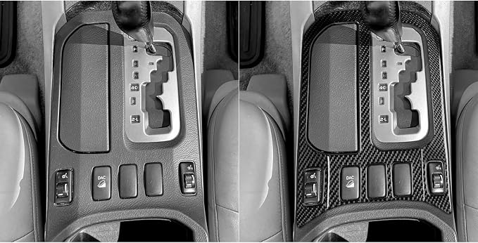 Gear Shifter Stickers Fit for Toyota 4Runner(N210) 2003-2009 | for SR5/Sport Edition/Limited | Real Carbon Fiber | Accessories | Center Console Gear Shifter Panel Trim | Anti-scratch