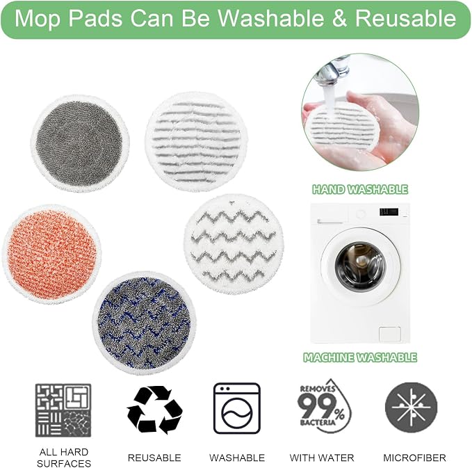 10-Pack S8201 Steam Mop Replacement Pads, Microfiber Dirt Grip Washable Pads Compatible with Shark S8001 S7001 S7201 S7000AMZ S7000 S7005 S7020 S7001C for Hardwood Tile Laminate Floors