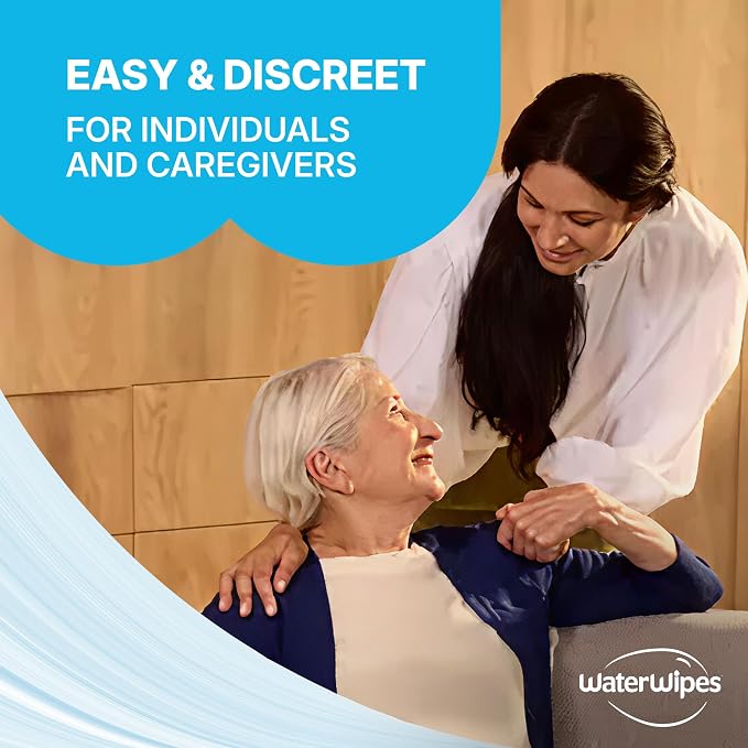 WaterWipes Sensitive Whole Body Cleansing Wipes, 99.9% Purified Water, XL Textured Wipes, Incontinence Care, Fragrance Free, 360 Count