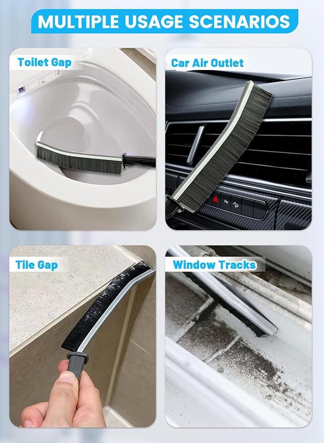 20Pcs Crevice Cleaning Brush Set, Hard Bristle Scrub Brushes for Gaps | Deep Cleaning Window Groove, Cleaning Brush for Sliding Door, Sill, Tile Lines, Shutter, Corner, Sink, Teapot, Bottle