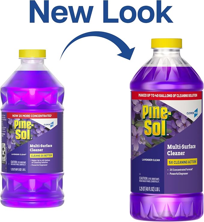 CloroxPro Pine-Sol Multi-Surface Cleaner, All Purpose Cleaner, Lavender Clean, 40 Fluid Ounces (Package May Vary)