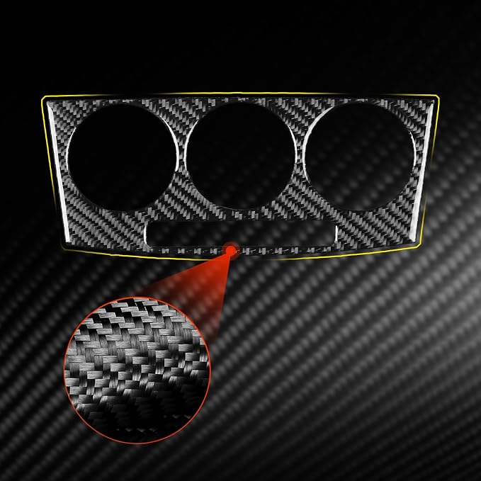 Real Carbon Fiber A/C Control Stickers Fit for Mazda 3 2004-2009 | Trim A/C Control Panel Decorations | Accessories | Thick Overlay