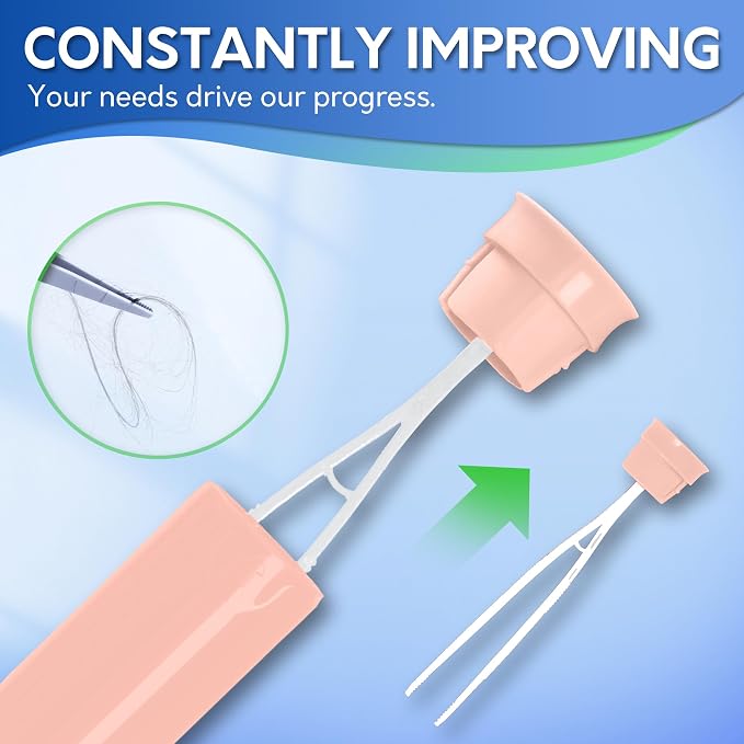 BOOMJOY Toilet Brush and Holder Set, Silicone Toilet Bowl Cleaner Brush, Toilet Scrubber Brush with Tweezers for Bathroom Cleaning, RV Accessories and House Organization Must-Haves - Pink