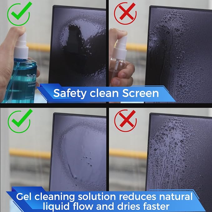Car Screen Cleaner,TV Screen Cleaner with Wipe Cloth(200ml*1) | Streak-Free,Fast-drying,Non-Drip,Widely Applicable to Eyeglasses,Displays,Phone Screens,CD Disc,LCD LED and Electronics