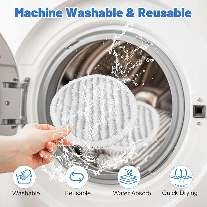 Steam Mop Replacement Pads for Shark S7001 S8201 S8001 S7201 S7000AMZ S7000 S7001TGT S7005 S7020 Series Steam Mop Pads,Steam & Scrub All-in-One Scrubbing Mop Pads,Compare Part #:XKITP7000-4 Pack