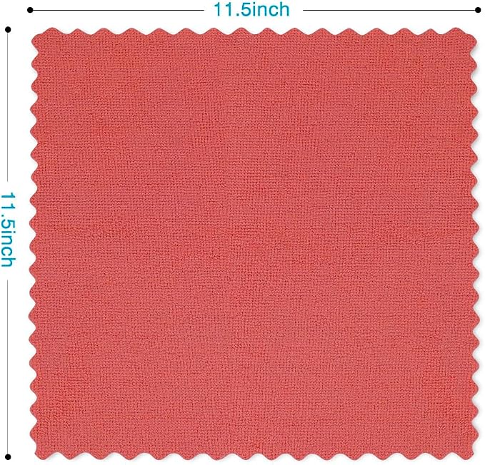 Orighty Microfiber Cleaning Cloth Bulk, 200 Pack, 11.5x11.5 inch, Red | Microfiber Towels for Cars, Multi-Purpose Shop Towels, Soft Highly Absorbent Cleaning Rags for Car, Home, Kitchen