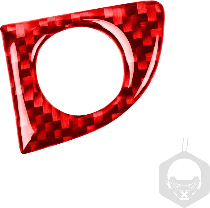 Glove Box Handle Trim Fit for Dodge Charger/Chrysler 300 2011-2023 | Real Carbon Fiber | Accessories | Passenger Side Glove Box Handle Trim Stickers | Thick Overlay | Self-adhesive | Red