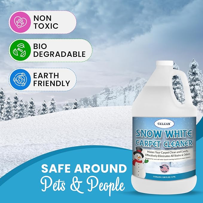 Carpet Cleaner Shampoo - MADE IN USA - Concentrate Carpet Cleaner & Deodorizer - Pet Stain And Odor Remover - Rug Extracting Shampoo, Upholstery, and Machine Use - Fresh Scent (128 Fl Oz)