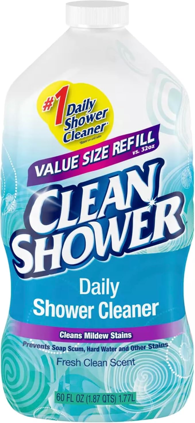 2 Set / Clean+Shower++No+Scent+Basin+Tub+and+Tile+Cleaner++60+oz.+Liquid