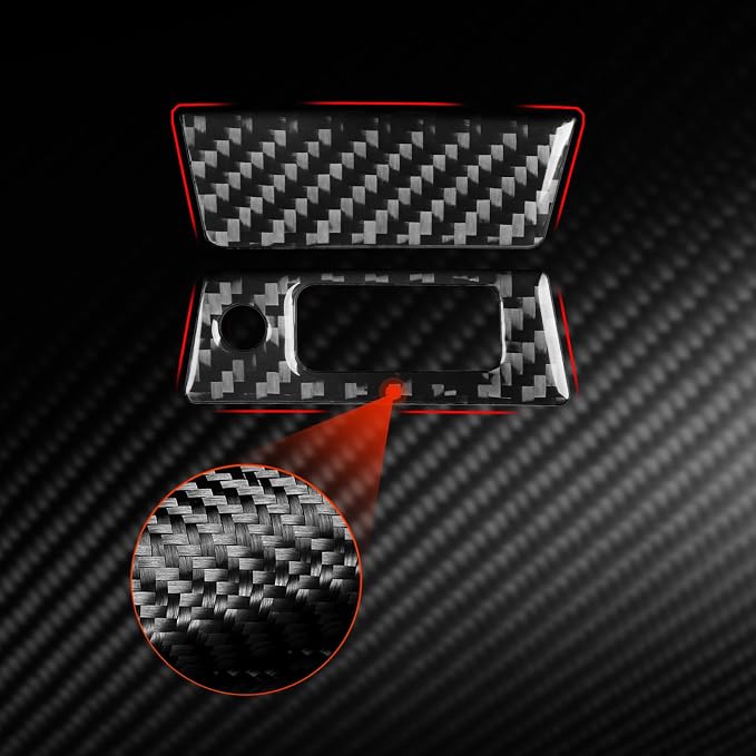 Real Carbon Fiber Trim for Honda Accord Accessories | for 2003 2004 2005 2006 2007，Reading Light Button Panel Cover，Thick Overlay Sticker Decal，Type-A