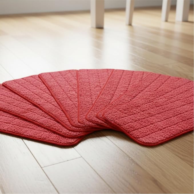 Microfiber Replacement Mop Pad, 18 x 6 Wet & Dry Home & Commercial Cleaning Refills, Reusable Floor Mop Pads, 6 Pack (Red)… | 6 Pack Microfiber Replacement Mop Pad, 18 x 6 Wet & Dry Home & Commercial Cleaning Refills, Reusable Floor Mop Pads,Red