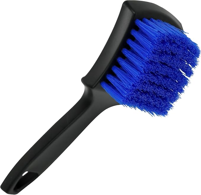 Viking Carpet Cleaning and Scrub Brush for Floor Mats, Cleaning Brush for Car Interior and Home, Black and Blue, 8.3 inch x 2.5 Inch
