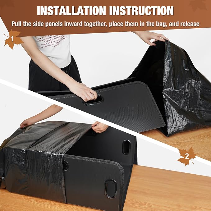 Touri Lawn Trash Bag Holder, Reuseable Garbage Frame, 2 Packs | Holds 30-42 Gallon Bags, Leaf Collector, For Camping Yard Weeding and Party