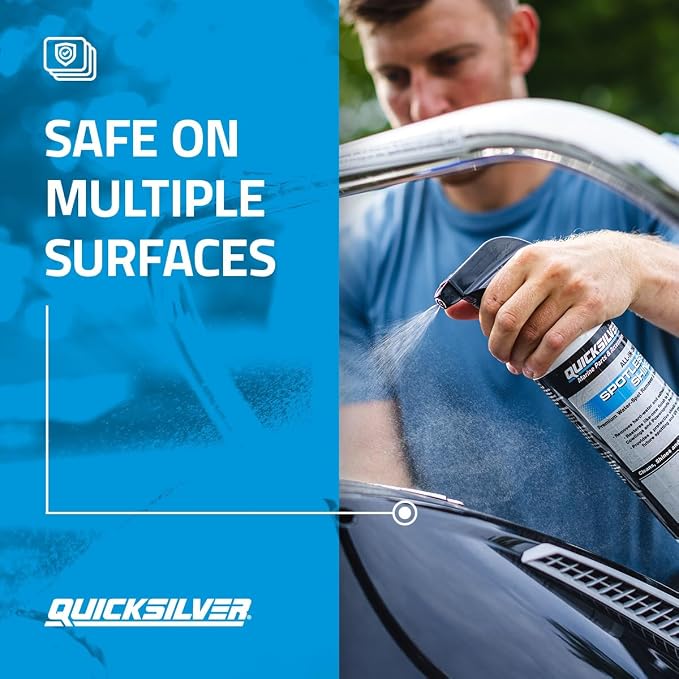 Quicksilver Spotless Shine for Marine Boats and Outboard Engines, RV and Powersports, 32 oz.