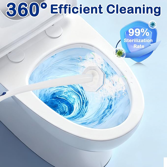 100 Count Toilet Bowl Brush Refill for Clorox - Upgrade Fiber Toilet Bowl Brush Compatible with Clorox Toilet Brush, Toilet Scrubber Refill with 5X Cleaning Power, Toilet Bowl Cleaners