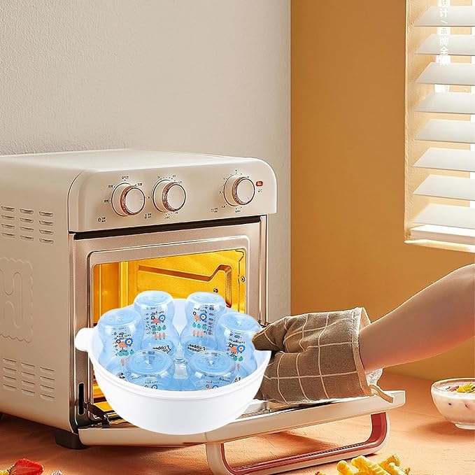 Microwave Steam Cleaner - Bottle, Heat-Resistant Cleaning Container, Lightweight Household Tool, Safe Food-Grade Material, Efficient Sterilizer Box | for Infant Feeding Accessories