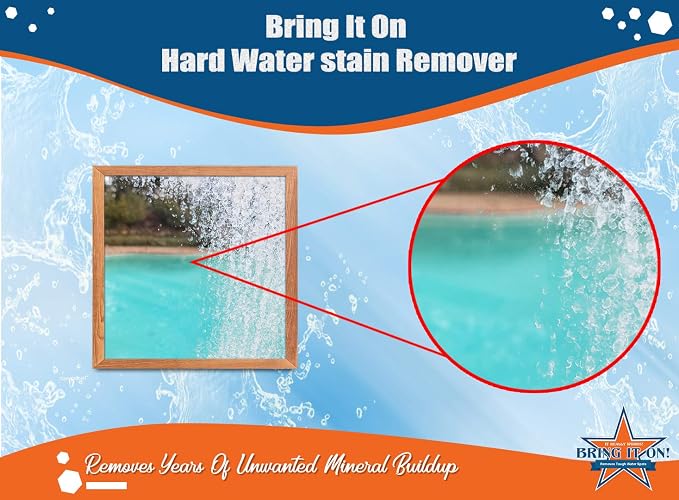 Bring It On Grout Cleaner, Hard Water Stain Remover, Remove Spots on Shower Door, Clean Tile, Fiberglass, Windows, Grout Lines Cleaner 16 Ounce | Hard Water Stain Removal for Glass Shower Doors, Windows, Mirrors, and Bathroom Tile Grout Cleaner