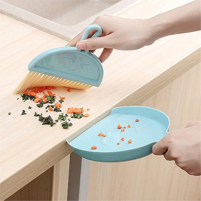 3PCS Mini Broom and Dustpan Set for Home, Car, Kitchen, Table, Kids - Durable Plastic Bristles, Handheld, Hangable, 3 Colors | Durable Plastic Bristles, Handheld, Hangable, 3 Colors