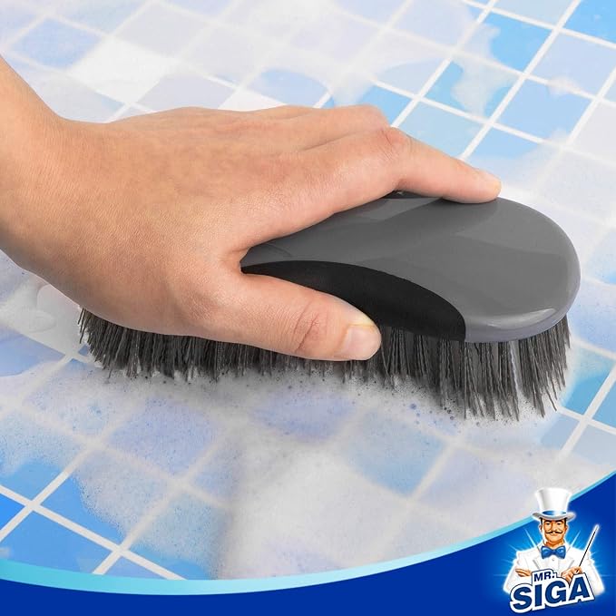 MR.SIGA Multi Purpose Heavy Duty Scrub Brush - Pack of 2 | Strong bristles with effective scrubbing power, ideal for kitchen, bathroom, shower and everyday household cleaning.