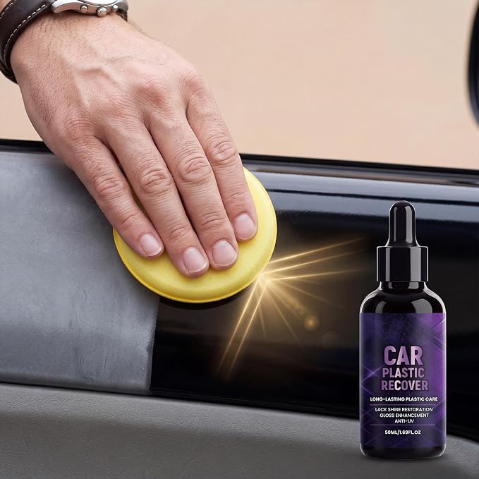 Automotive Trim Restorer – 50ml Quick Ppolish Solution, Ssurface Reviver Fluid, Protective Shine Coating Agent | Interior Exterior Care for Vehicle Dashboard Panel Headlamp Detailing Applications