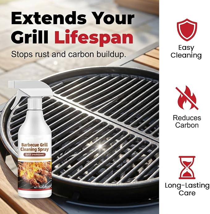 AIIONP Fast Acting Heavy Duty Grill Degreaser Spray, 2026 New Grill Cleaner, Multi Purpose Kitchen Degreaser Spray, Durable Oven and Grill Cleaner for Outdoor Cooking Areas (1)