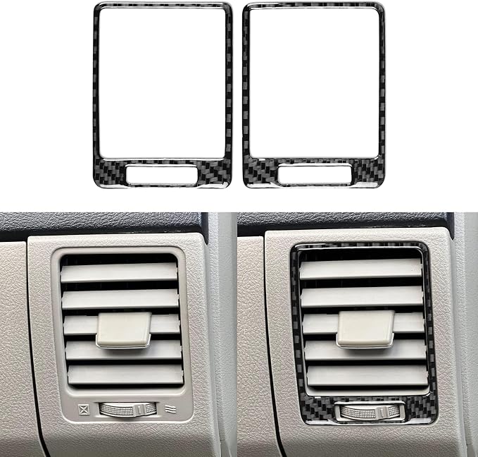 Dash Side Vents Trim for Toyota Corolla 2009-2013 Accessories Black | Soft Carbon Fiber | Upgrades for Car | Only for Left-Hand Drive | Anti-Scratch | Sporty Style