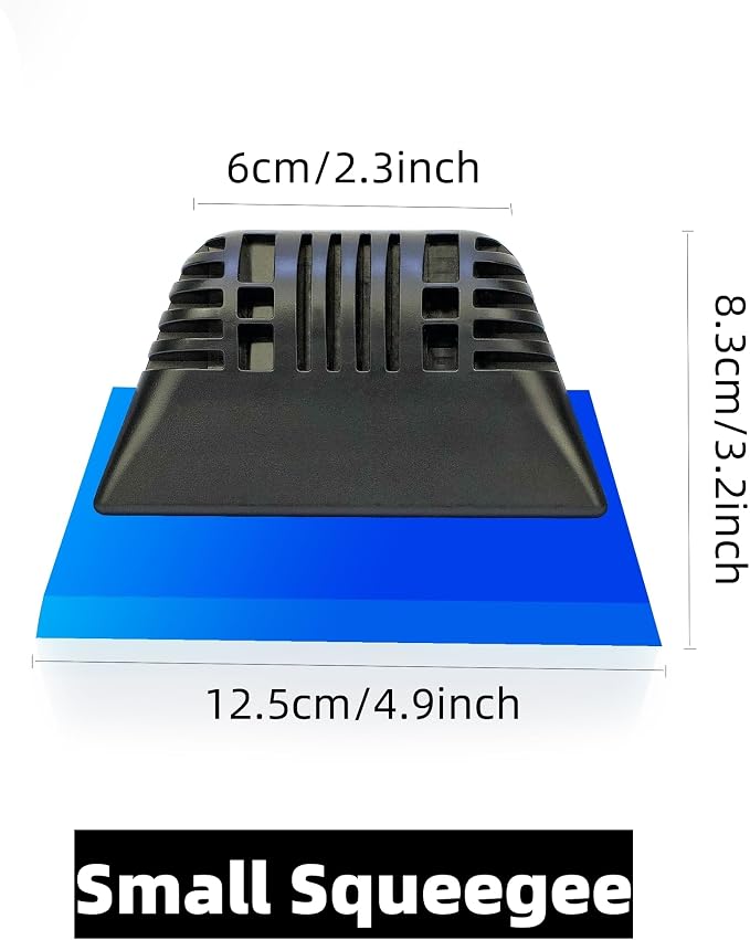 Small Squeegee Set - 2.7 & 4.9inch in Widths - Efficient Water Wiper Rubber Blade Window Tint Squeegee, Perfect for Car Window, Mirror Cleaning, Window Film, or Glass Door, Tiles