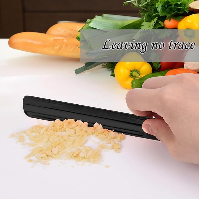 Table Crumb Sweepers for Servers, Bread Crumber Cleaner Stainless Steel Table Crumbers for Tablecloth in Restaurants and Homes, Servers, Waitresses Tool Accessories (Black, 3)