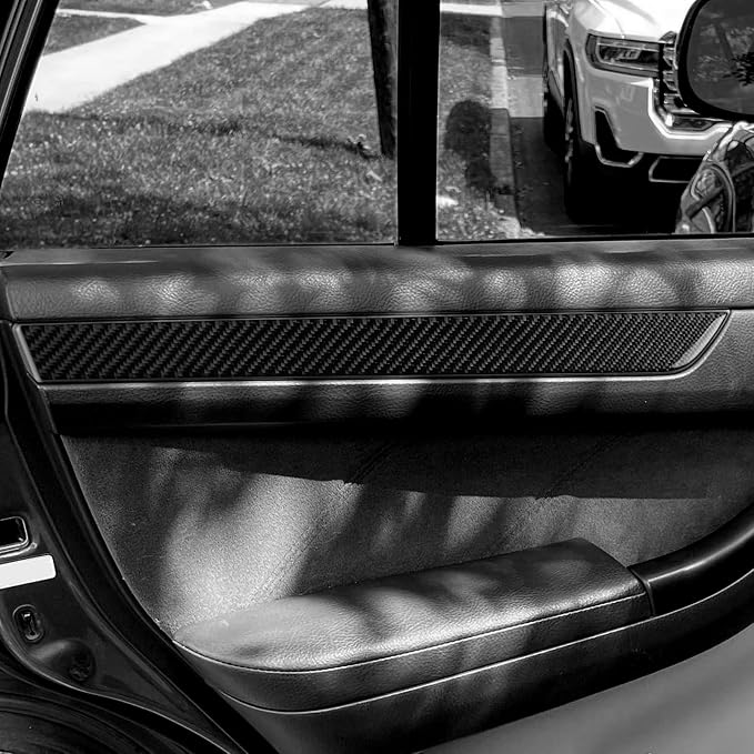 Door Panel Decals Fit for Toyota 4Runner 2003-2009 Real Carbon Fiber | for 4 Runner(N210)2003 2004 2005 2006 2007 2008 2009 SR5/Sport Edition/Limited|Door Panel Accessories|Thick Overlay